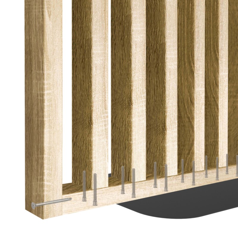 Freestanding slatted wall with base -...