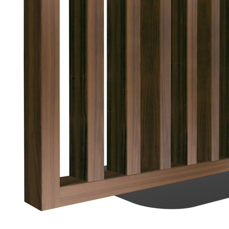 Freestanding slatted wall with base -...
