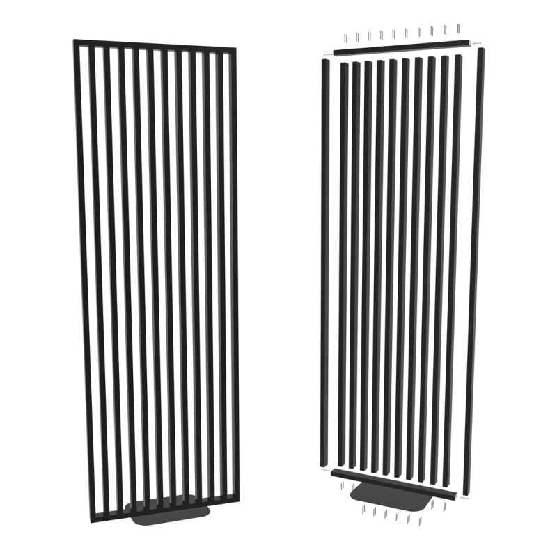 Freestanding slatted wall with base -...