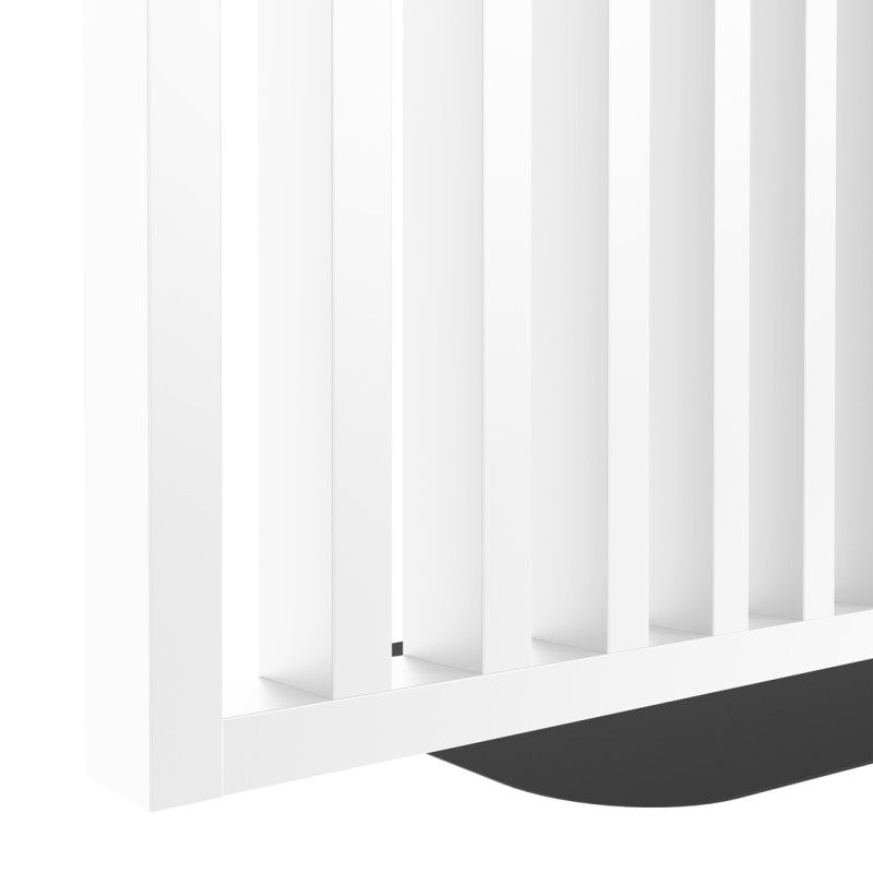 Freestanding slatted wall with base -...