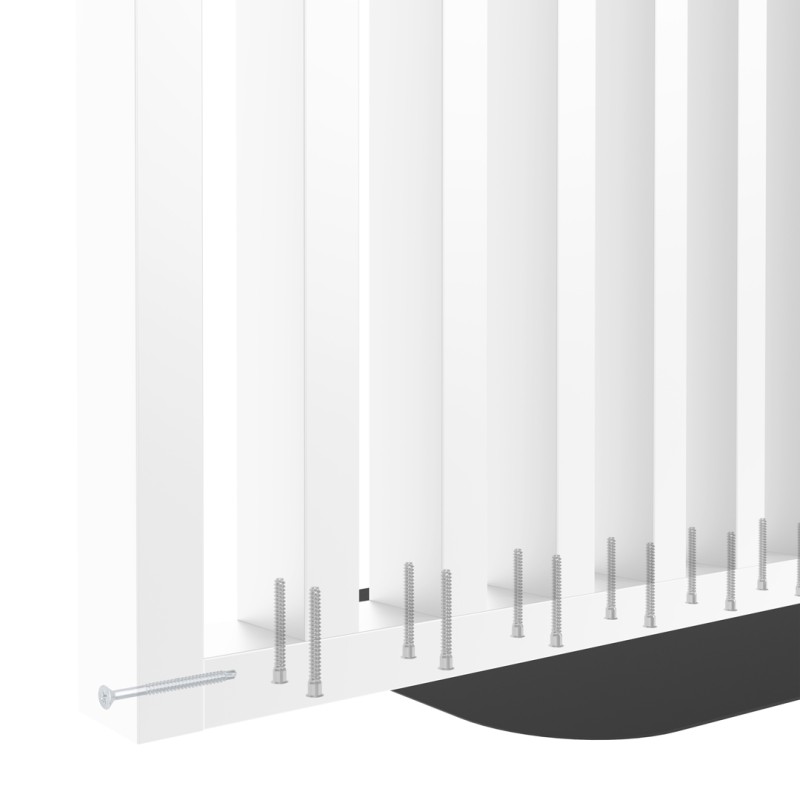 Freestanding slatted wall with base -...