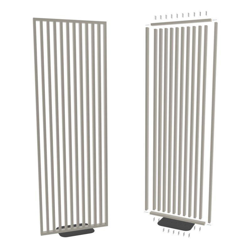 Freestanding slatted wall with base -...