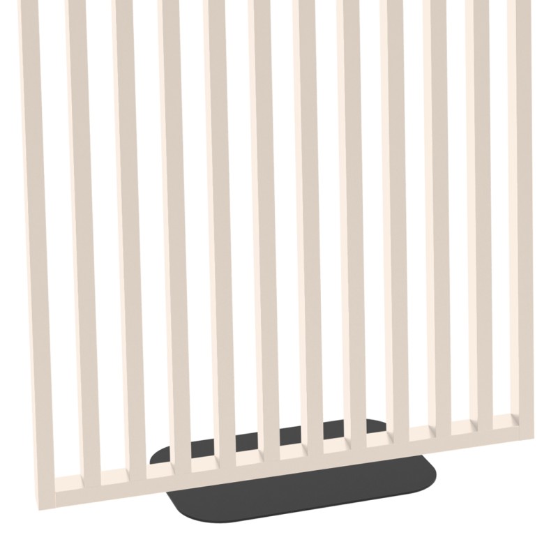 Freistehende Lamellenwand mit Sockel...