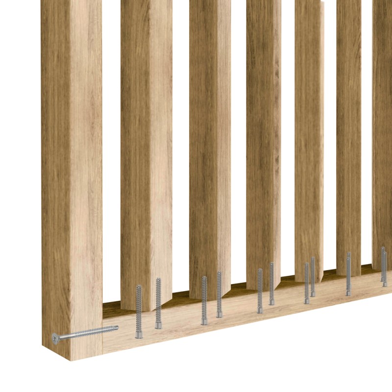 Slatted wall at an angle of 55° -...