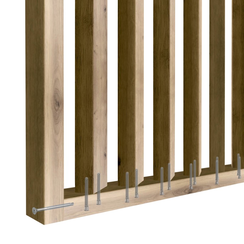 Slatted wall at an angle of 55° -...