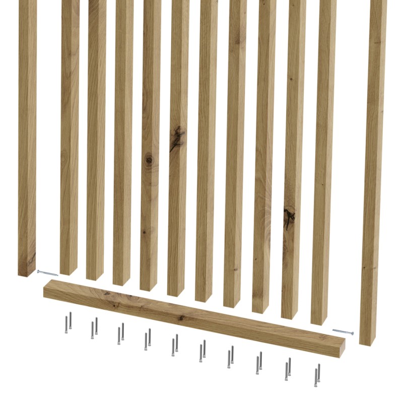 Slatted wall at an angle of 55° -...