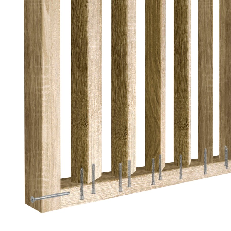 Lamellenwand mit einem Winkel von 55°...