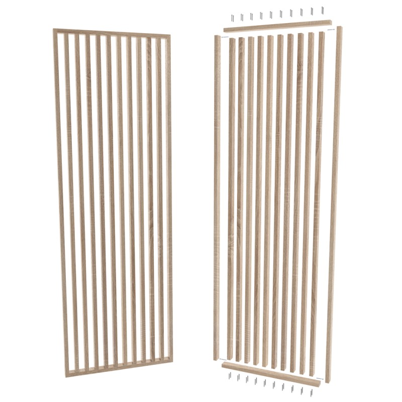 Slatted wall at an angle of 55° -...