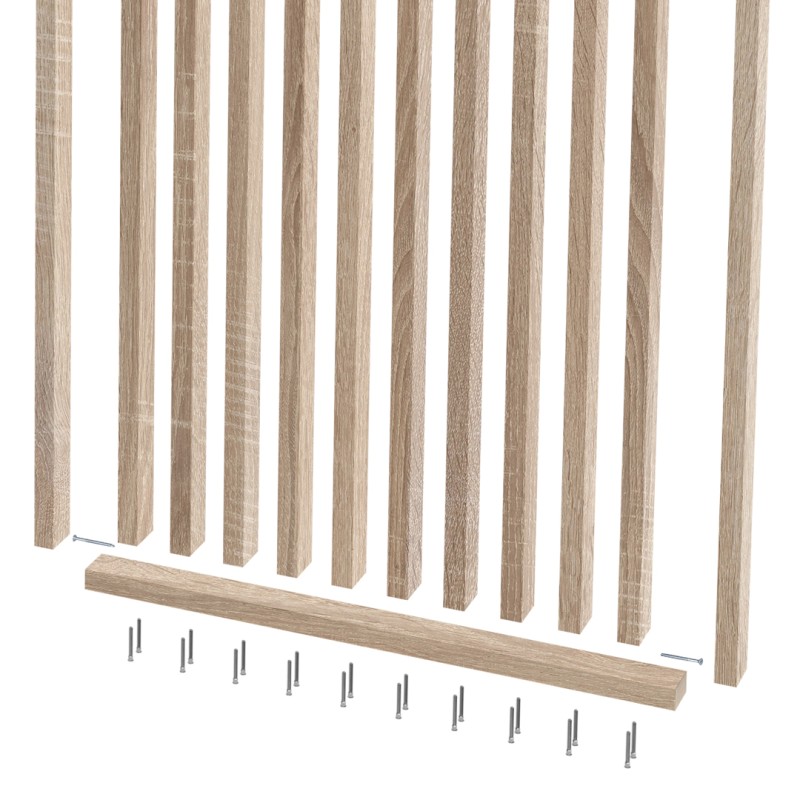 Lamellenwand mit einem Winkel von 55°...