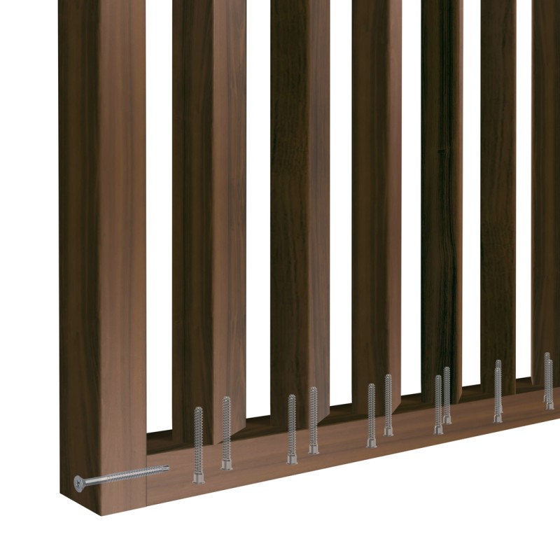 Slatted wall at an angle of 55° -...