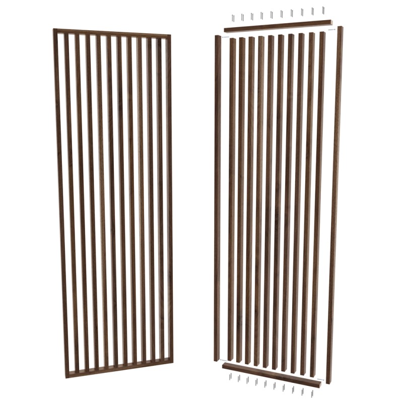 Slatted wall at an angle of 55° -...