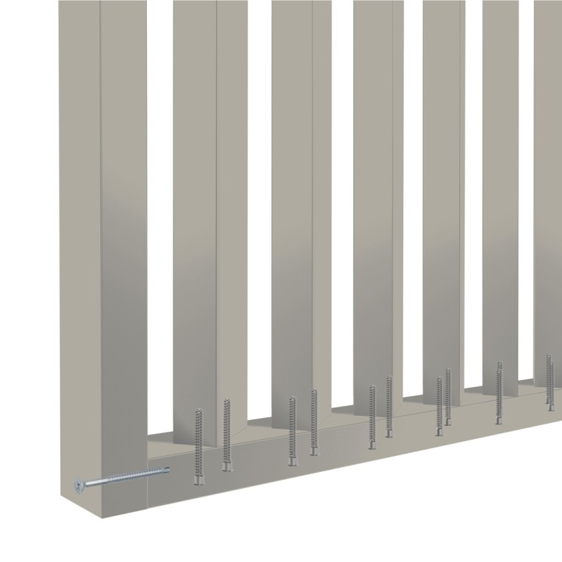 Slatted wall at an angle of 55° -...