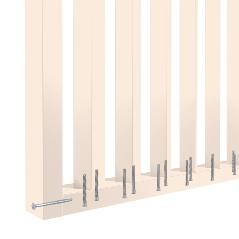 Lamellenwand mit einem Winkel von 55°...