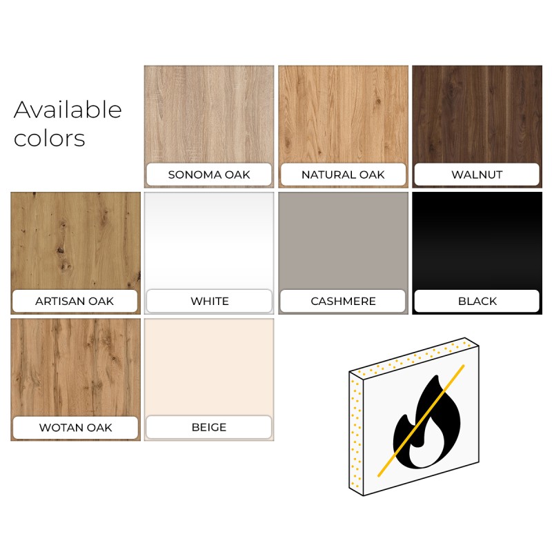 Wall made of flame-retardant NRO...