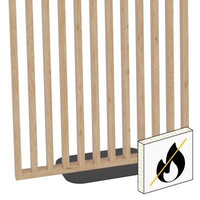 Lamellenwand aus schwer...