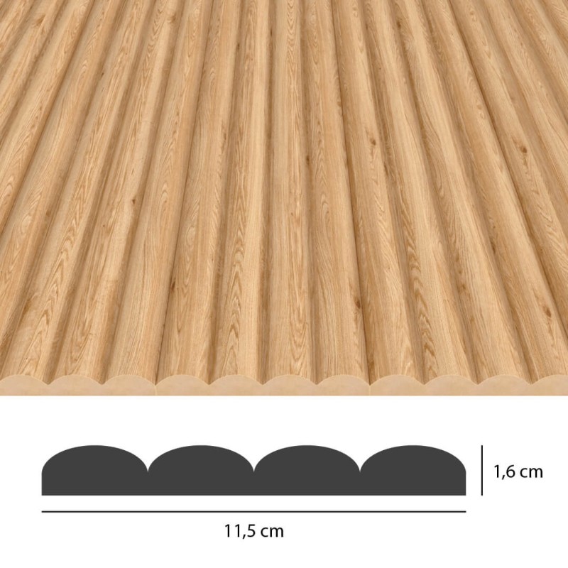 Panel ryflowany MDF MONTERO - Dąb...
