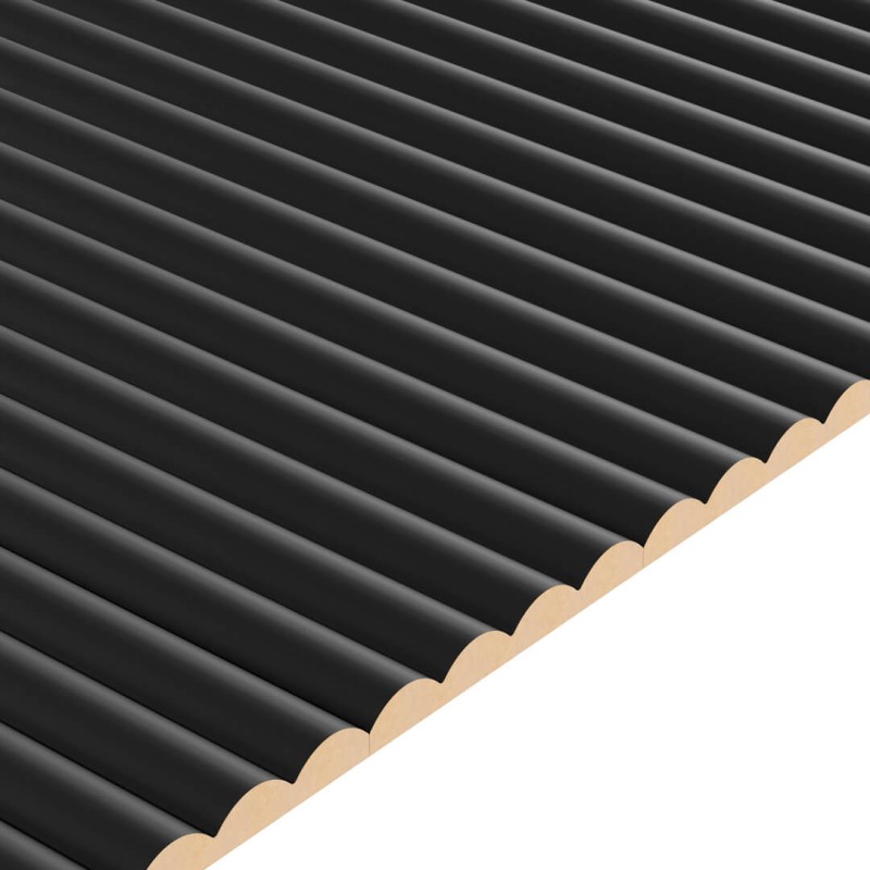 Panel ryflowany MDF MONTERO - Czarny