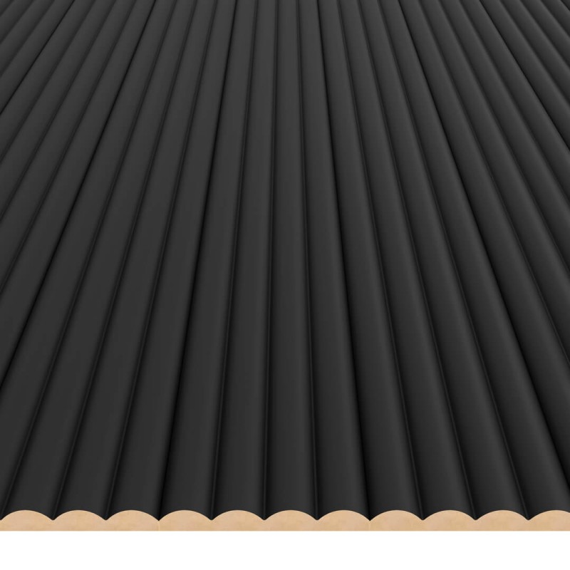 Panel ryflowany MDF MONTERO - Czarny