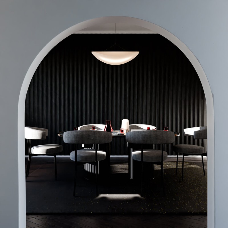Panel ryflowany MDF MONTERO - Czarny