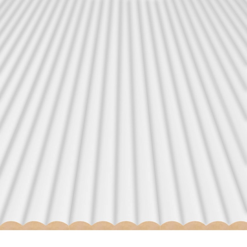 Panel ryflowany MDF MONTERO - Biały