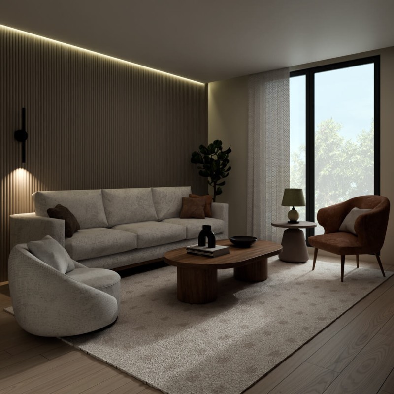 Panel ryflowany MDF MONTERO - Kaszmir