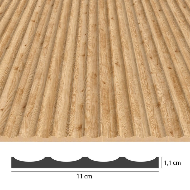 Panel ryflowany MDF LAGUNA - Dąb...