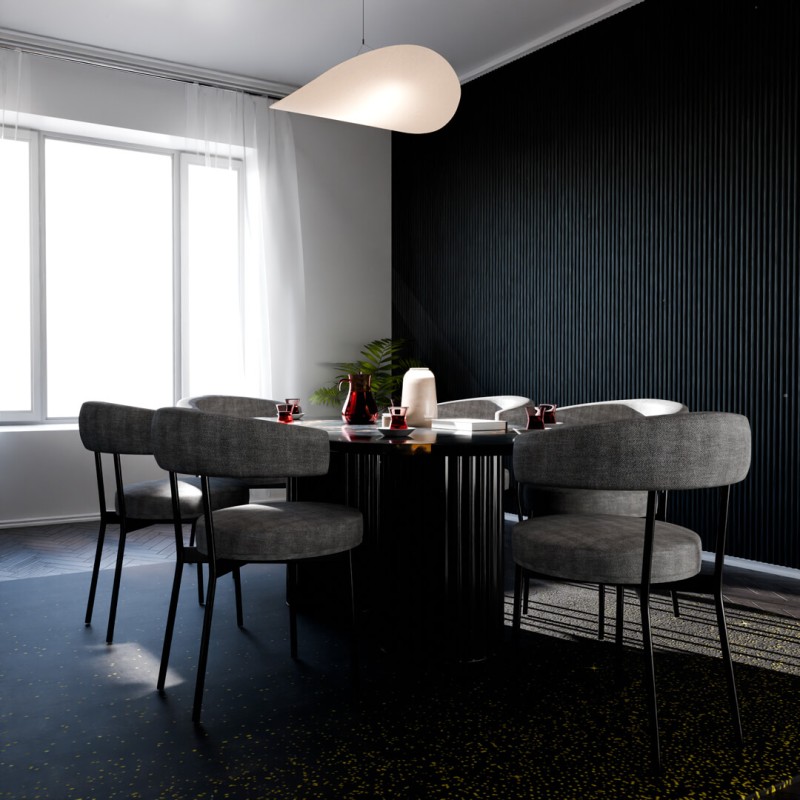 Panel ryflowany MDF LAGUNA - Czarny