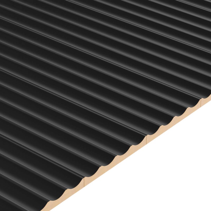 Panel ryflowany MDF LAGUNA - Czarny