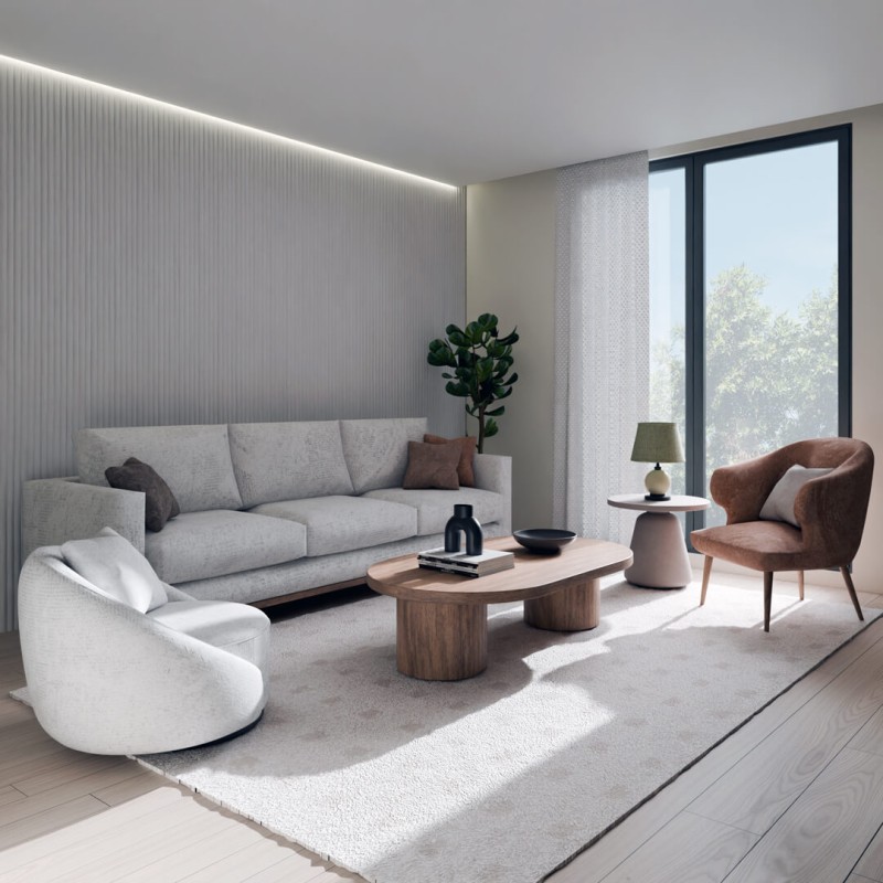 Panel ryflowany MDF LAGUNA - Biały