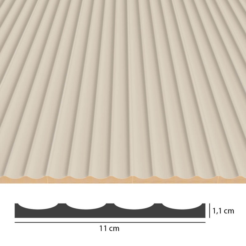 Panel ryflowany MDF LAGUNA - Beż